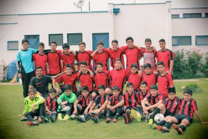 Escuela de fútbol del Colegio Aconcagua. 