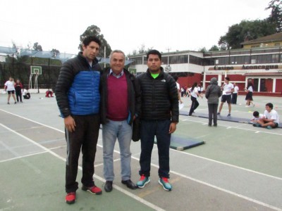 Míster David González junto a Leonardo Zuleta y Míster Cristóbal Sepulveda